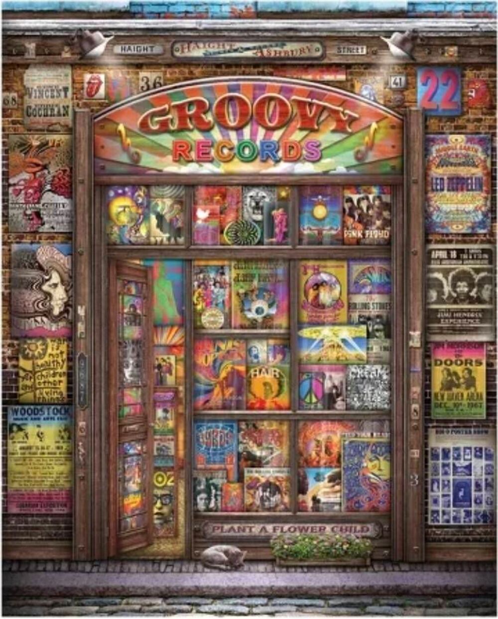 Springbok Groovy Records 1000 pc Jigsaw Puzzle EUC USED